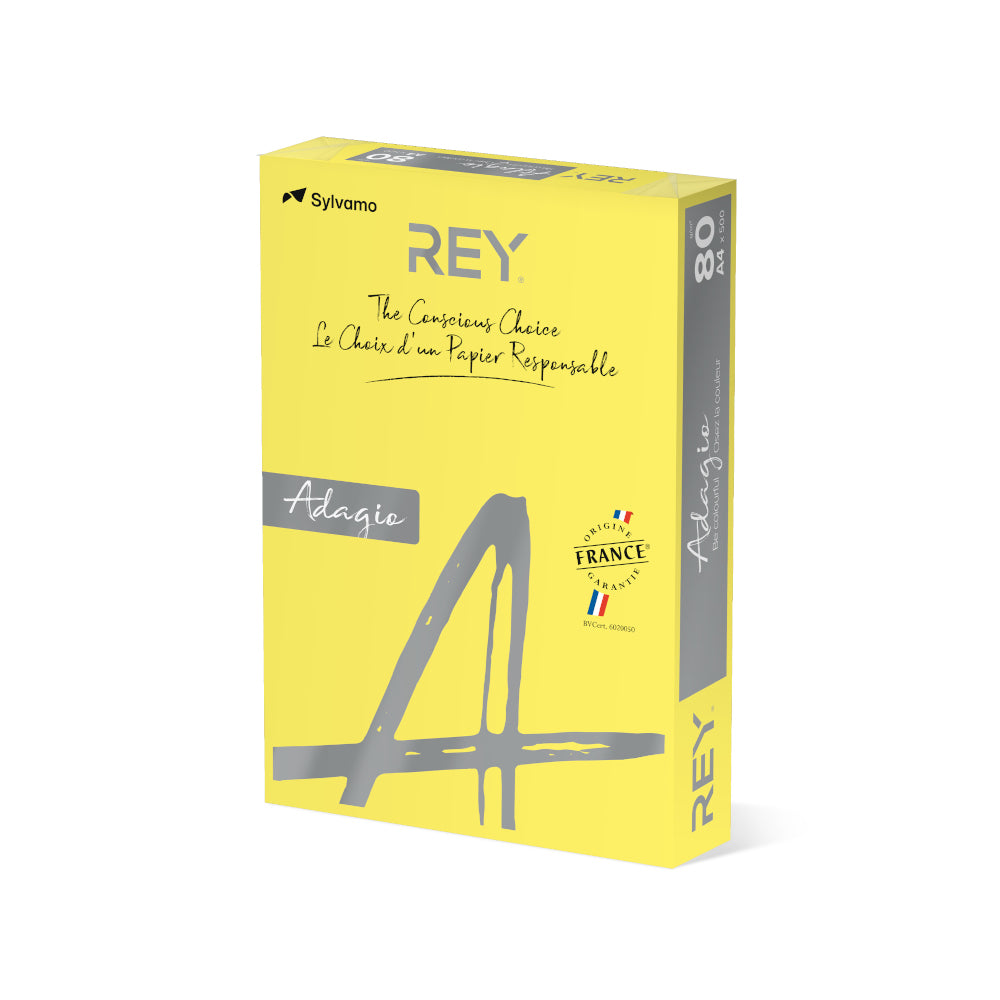 Papel Fotocopia Amarelo Intenso Adagio(cd66) A4 80gr 1x500F