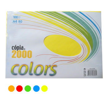 Papel Fotocopia 5 Cores Intensas A4 080gr 5x20=100Fls
