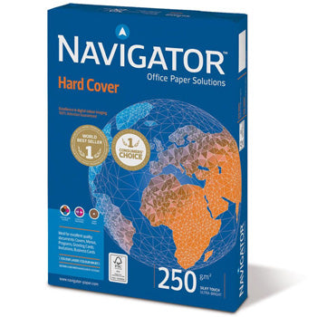Papel 250gr Fotocopia A4 Navigator Hard Cover 1x125Fls