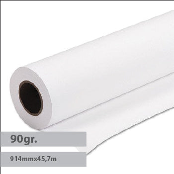 Papel 0914mmx045,7m 090g Premium Coated  Evolution 1 Rolo