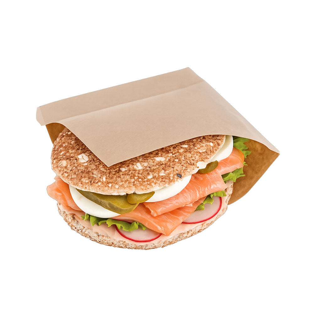 Sacos Papel Anti-Gordura (Abertos) Aquecer Grill Kraft 500un