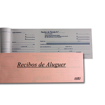 Bloco Recibos Renda para Particulares e Comerciais