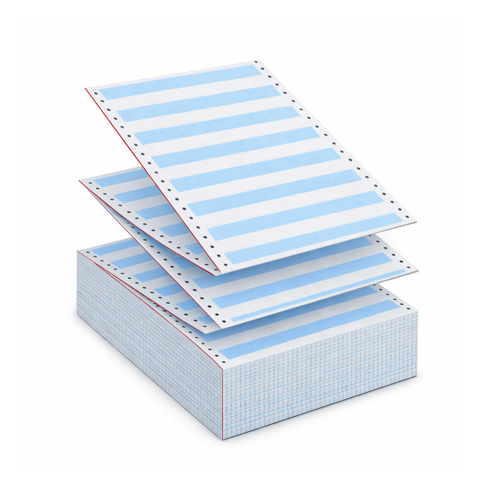 Papel Autocopiativo Continuo 240x12 (12x9.5) 4 Vias Azul