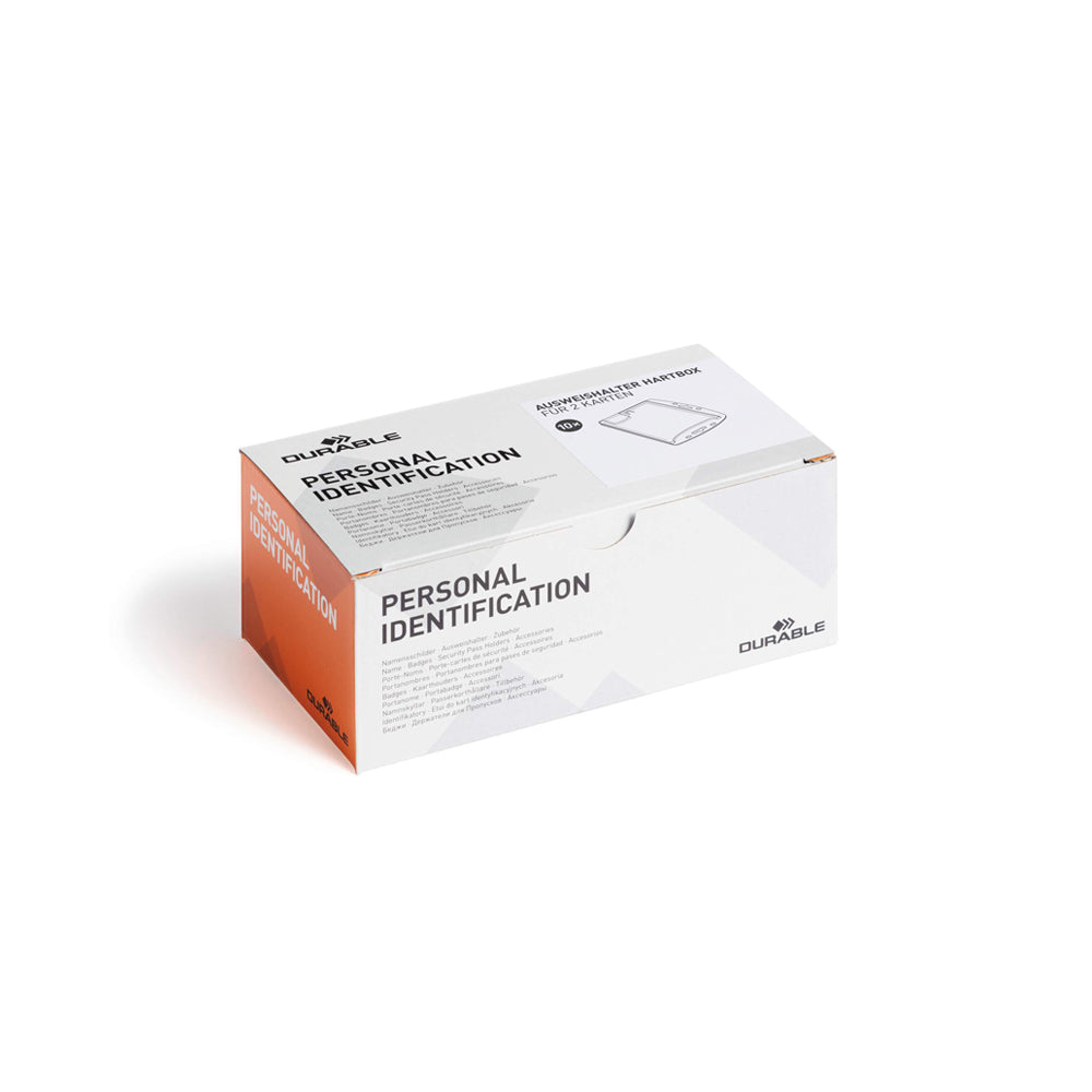 Porta-Nomes Horizontal Vertical 85x54mm para 2 Cartões 10un
