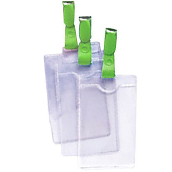 Porta-Nomes Vertical 62x108mm Mola Verde 12un