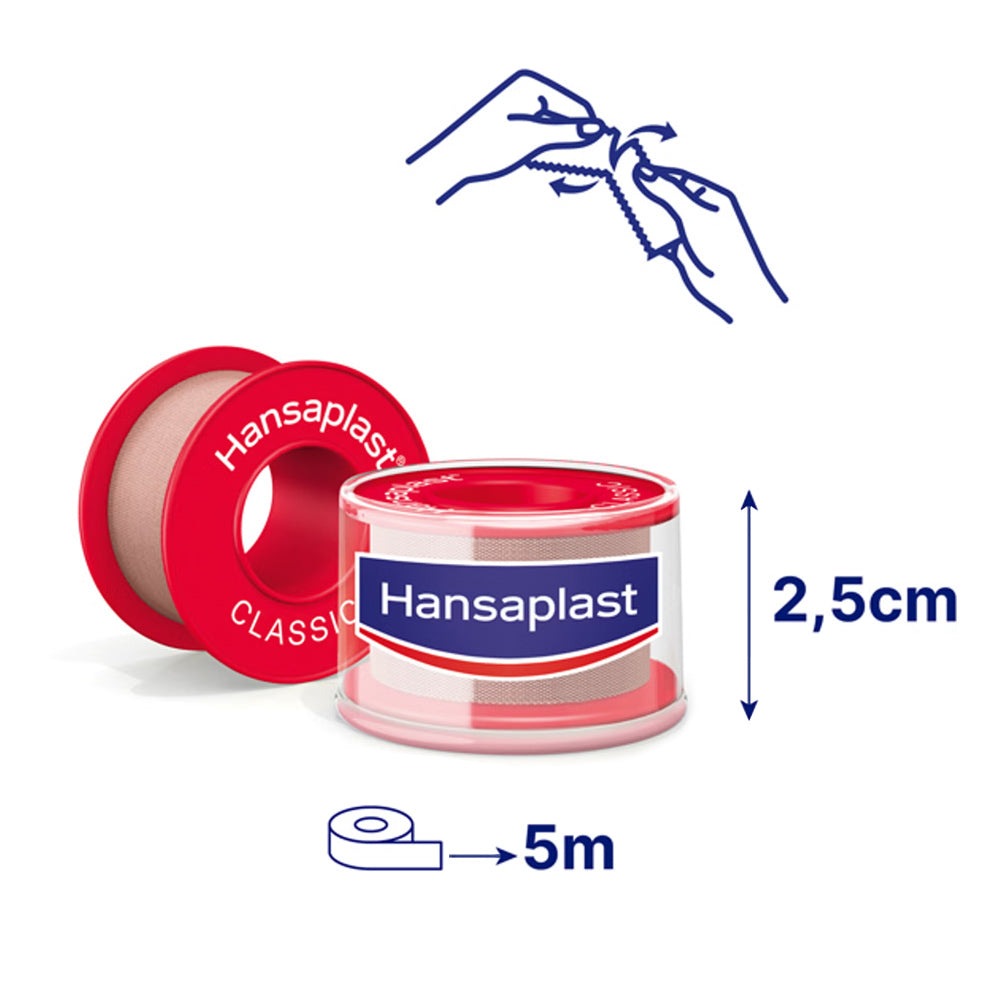 Adesivo Primeiros Socorros HANSAPLAST 2,5cmx5m