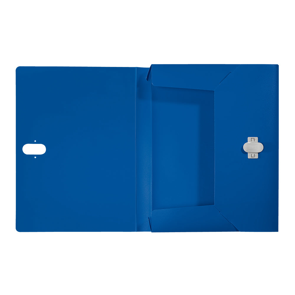 Pasta Projectos PP Recycle c/Fecho A4 3 Abas Azul