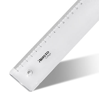 Régua Plástico Cristal 40cm Aristo Geocollege AR23040