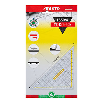 Esquadro Desenho HYP25cm Aristo AR16504 com Pega Removível