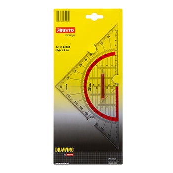 Esquadro Geométrico 25cm Aristo Geocollege AR23008 com Pega
