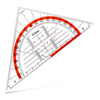 Esquadro Geométrico 16cm Aristo Geocollege AR23003 com Pega