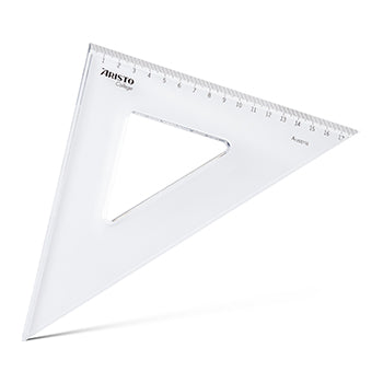 Esquadro Plástico Cristal 45G-25cm Aristo Geocollege AR23425