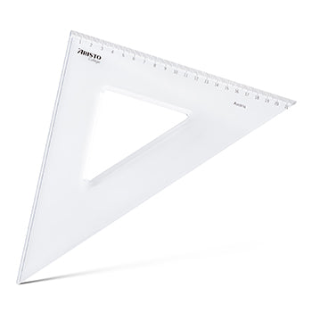 Esquadro Plástico Cristal 45G-30cm Aristo Geocollege AR23430