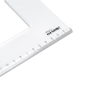 Esquadro Plástico Cristal 45G-30cm Aristo Geocollege AR23430