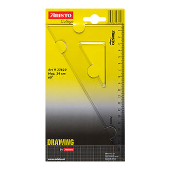 Esquadro Plástico Cristal 60G-20cm Aristo Geocollege AR23620