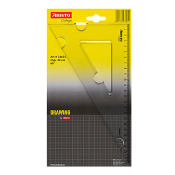 Esquadro Plástico Cristal 60G-25cm Aristo Geocollege AR23625