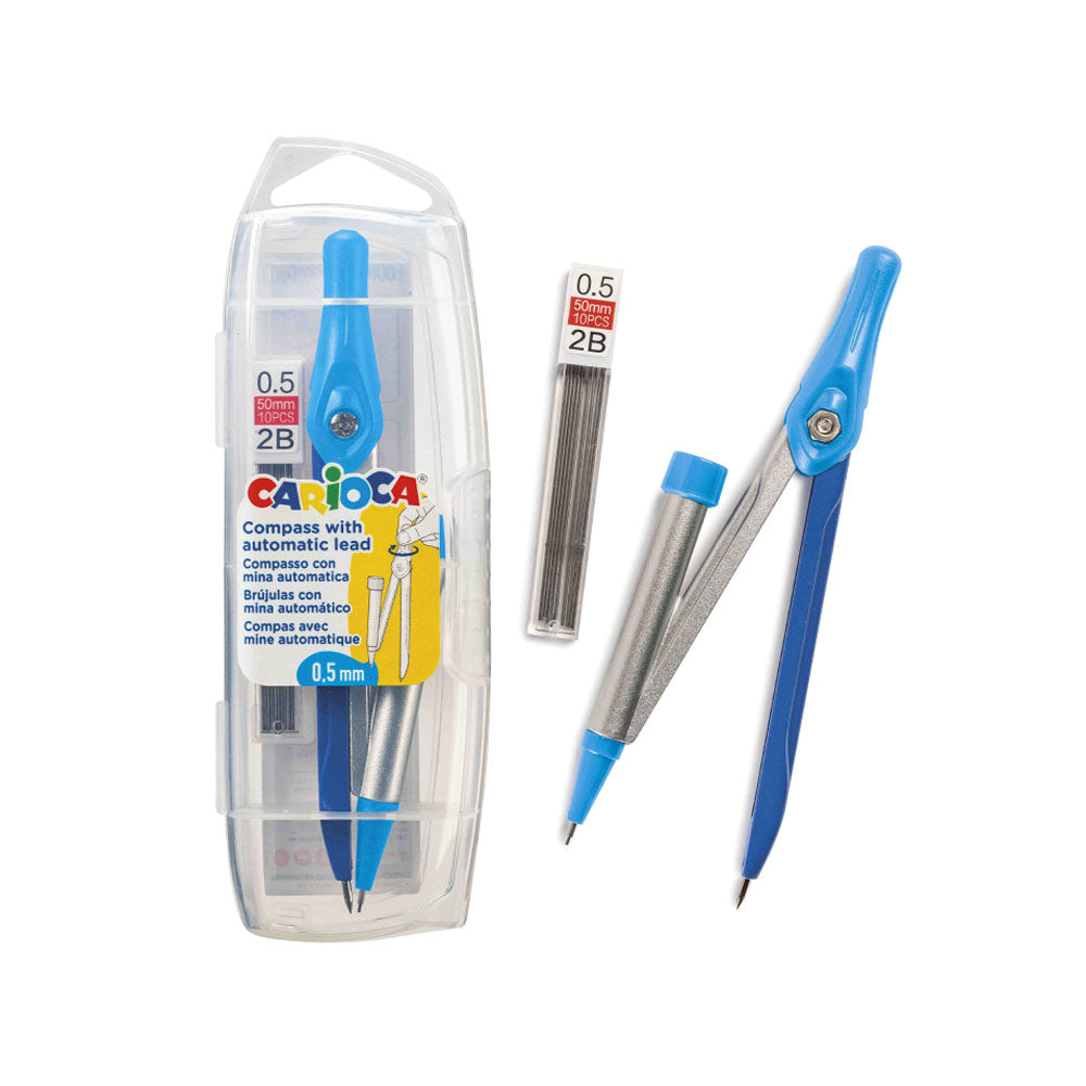 Compasso Carioca com Mina Automática + Recarga 2B 0,5mm