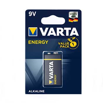 Pilhas 6LR61 Alcalinas 9V 530mAh Varta Energy 1un