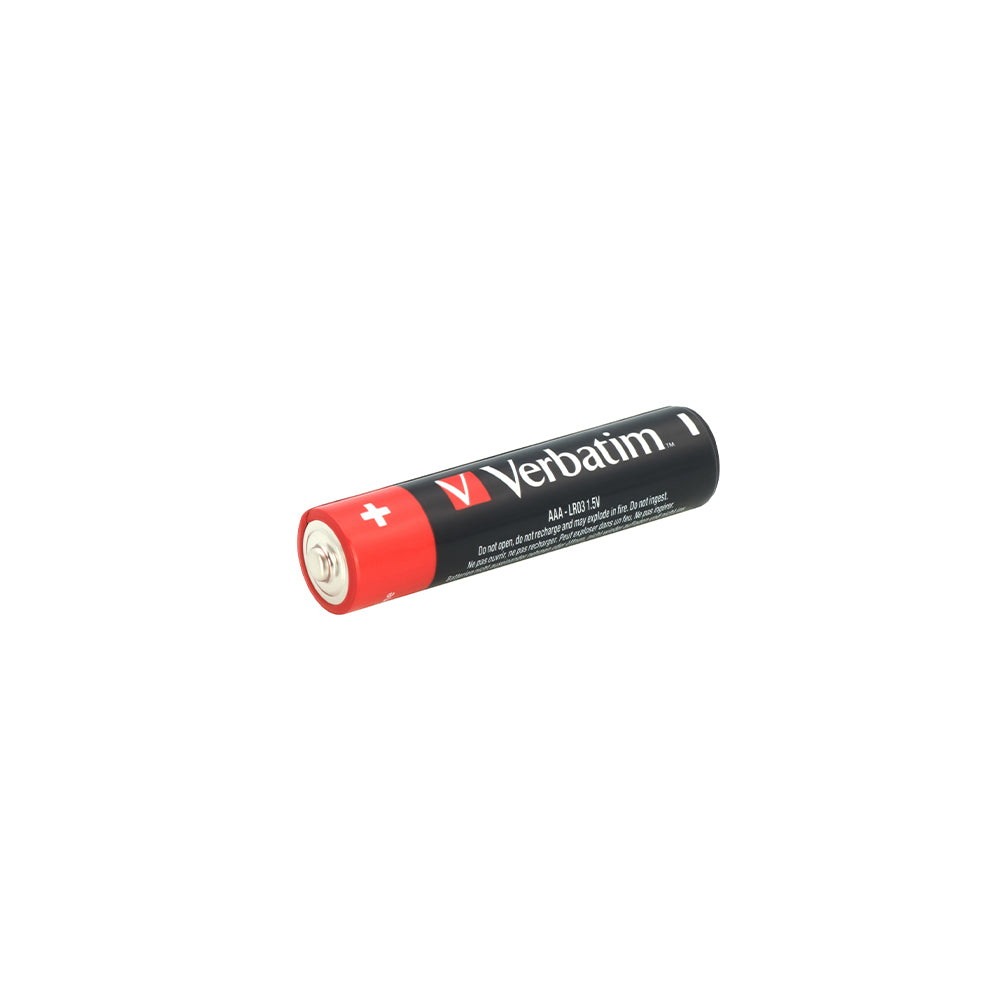 Pilhas AAA LR03 Alcalinas 1.5V 1300mAh Verbatim 49874 10un