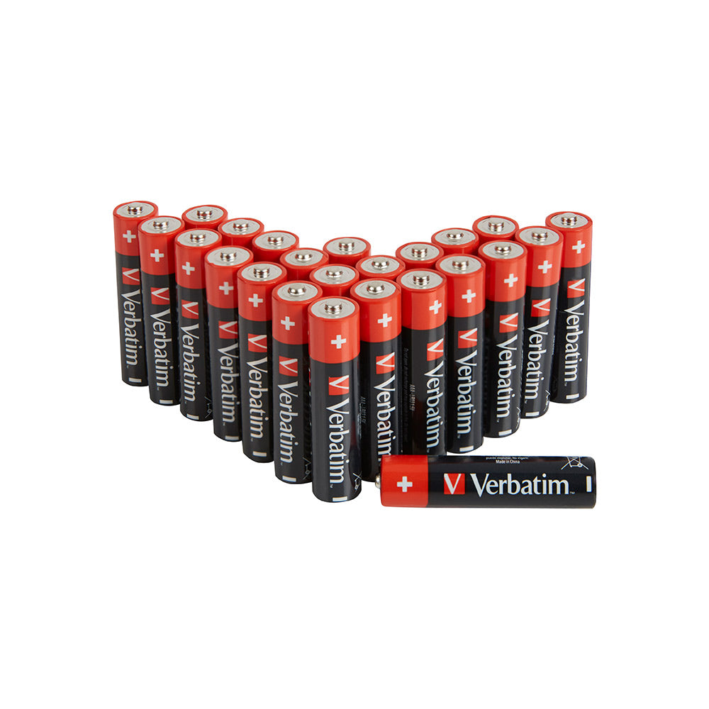 Pilhas AAA LR03 Alcalinas 1.5V 1300mAh Verbatim 49504 24un