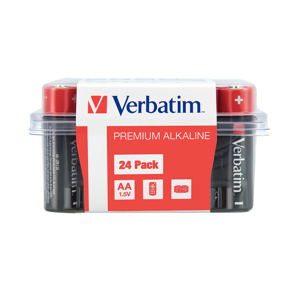 Pilhas AA LR6 Alcalinas 1.5V 2900mAh Verbatim 49505 24un