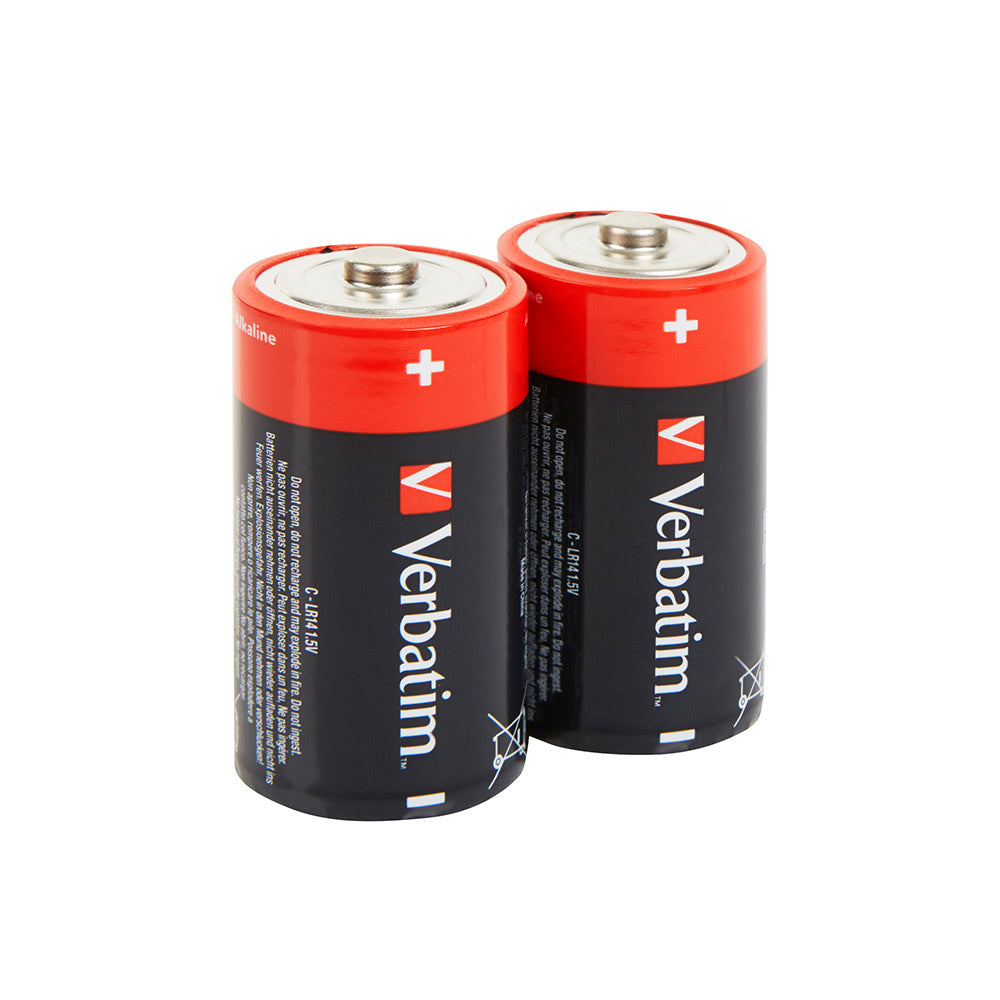 Pilhas LR14 / C Alcalinas 1.5V 7500mAh Verbatim 49922 2un