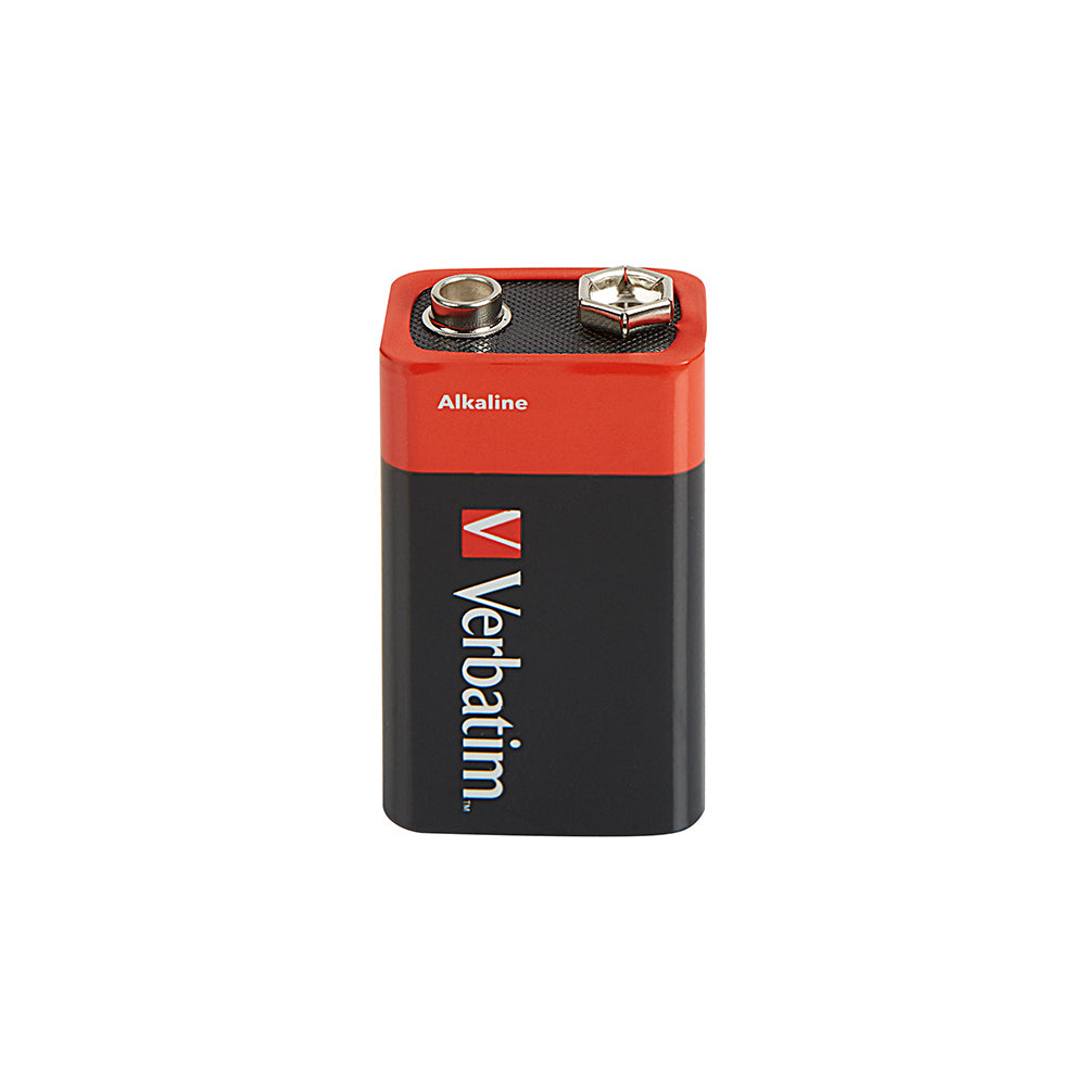 Pilhas 6LR61 Alcalinas 9V 500mAh Verbatim 49924 1un