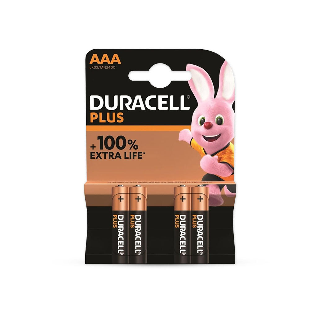 Pilhas AAA LR03 Alcalinas 1.5V Duracell Plus 4un