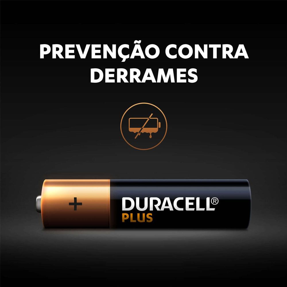 Pilhas AAA LR03 Alcalinas 1.5V Duracell Plus 4un