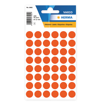 Etiquetas Redondas 13mm Vermelho Herma1862 240un