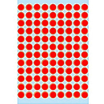 Etiquetas Redondas 08mm Vermelho Fluorescente Herma1846 540u