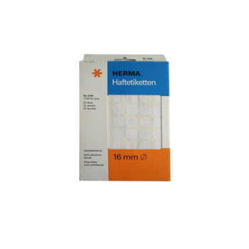 Etiquetas Redondas 16mm Branco Herma2240 1728un