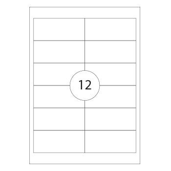 Etiquetas 097x042,3mm 100Fls A4 1200un