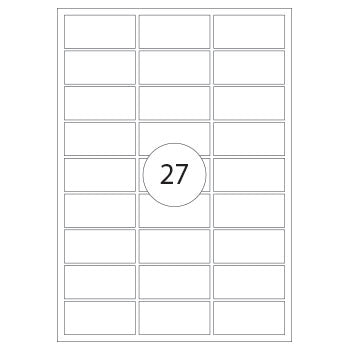 Etiquetas 063,5x029,6mm 25Fls Transparente Mate 675un