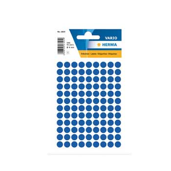 Etiquetas Redondas 08mm Azul Herma1833 540un