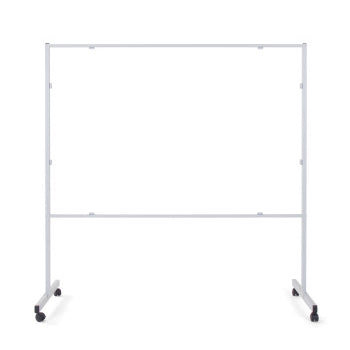 Suporte para Quadro Dupla Face 200X Branco com Rodas