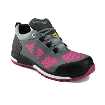 Sapatos Segurança Tam 39 Baixo S3 HRO SRC Leia Cinza/Rosa
