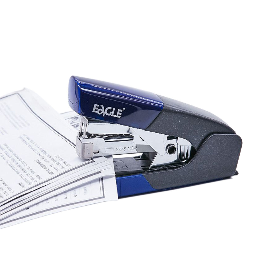 Agrafador 24/6 30 Folhas Flat-Clinch Eagle Azul