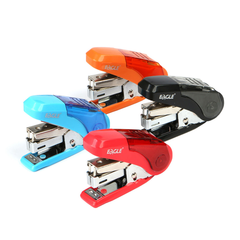 Agrafador Mini Nº10 16 Folhas + Agrafos Eagle Cores Sortidas