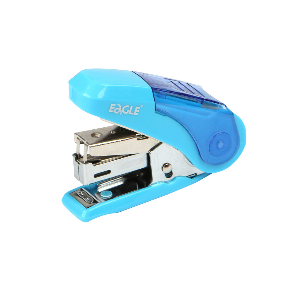 Agrafador Mini Nº10 16 Folhas + Agrafos Eagle Cores Sortidas