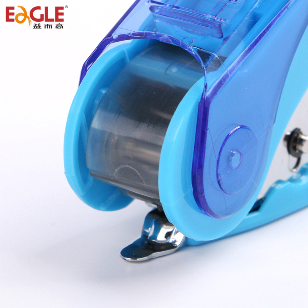 Agrafador Mini Nº10 16 Folhas + Agrafos Eagle Cores Sortidas