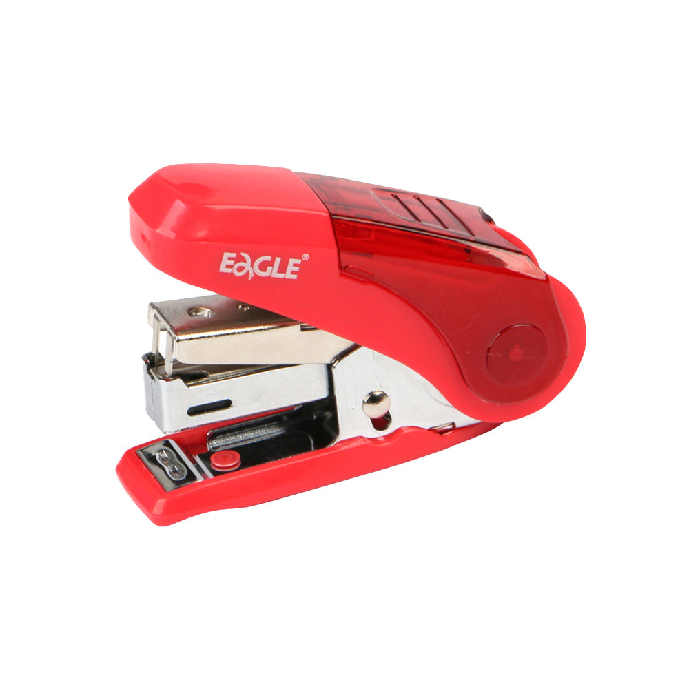 Agrafador Mini Nº10 16 Folhas + Agrafos Eagle Cores Sortidas