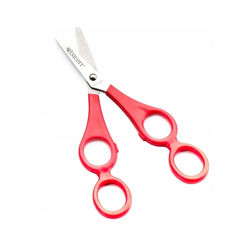 Tesoura 18cm Iniciação Pega Dupla Blister Sortido 1un