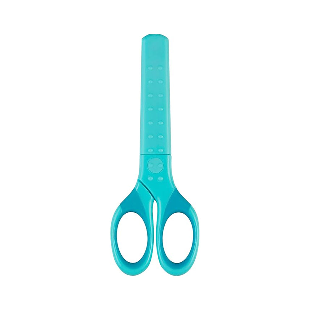 Tesoura 13cm Faber-Castell Grip Proteção Azul Turquesa