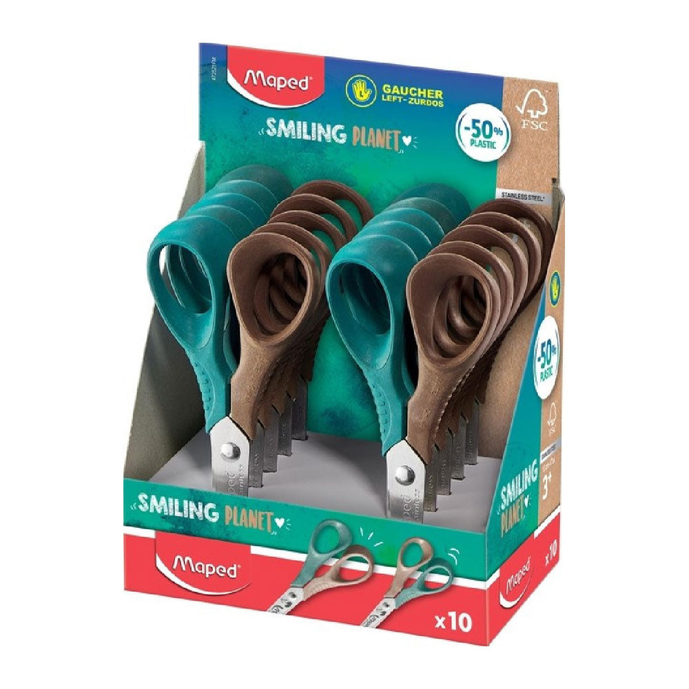 Tesoura 12cm Maped Smiling Planet Esquerdinos 1un