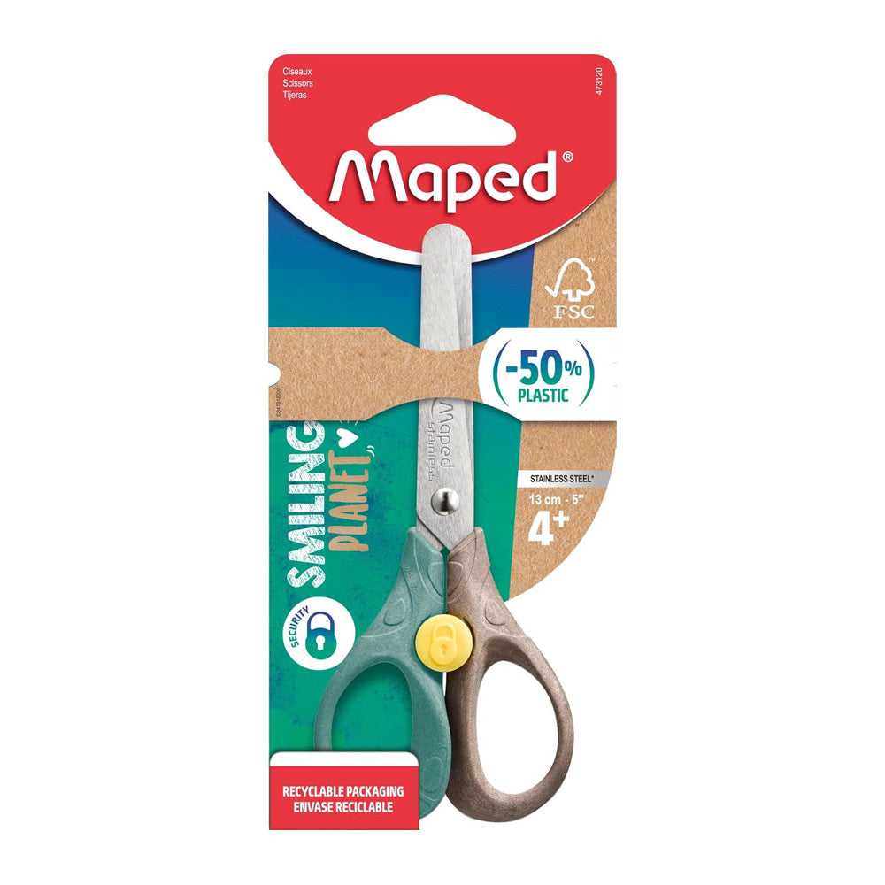 Tesoura 13cm Maped Security Smiling Planet 1un