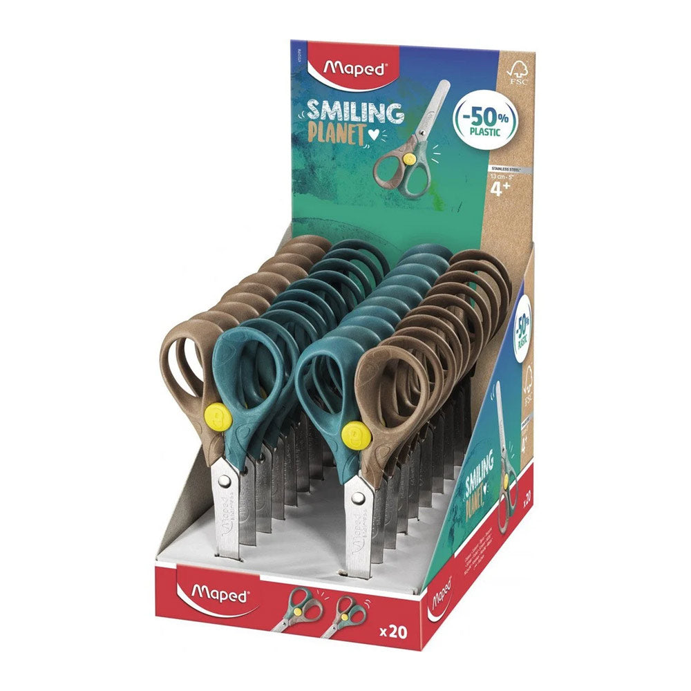 Tesoura 13cm Maped Security Smiling Planet 1un