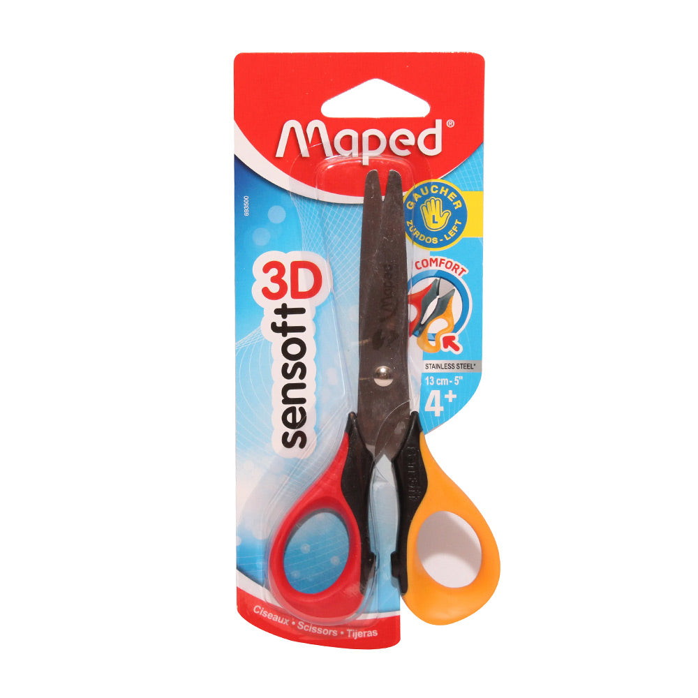 Tesoura 13cm Maped Pontas Redondas para Esquerdinos 1un