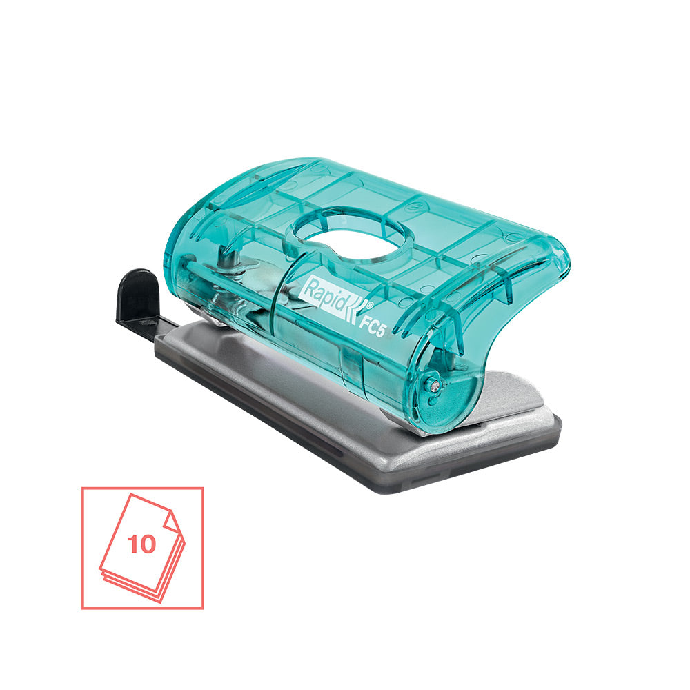 Furador 10 Folhas Rapid FC5 Translúcido Azul
