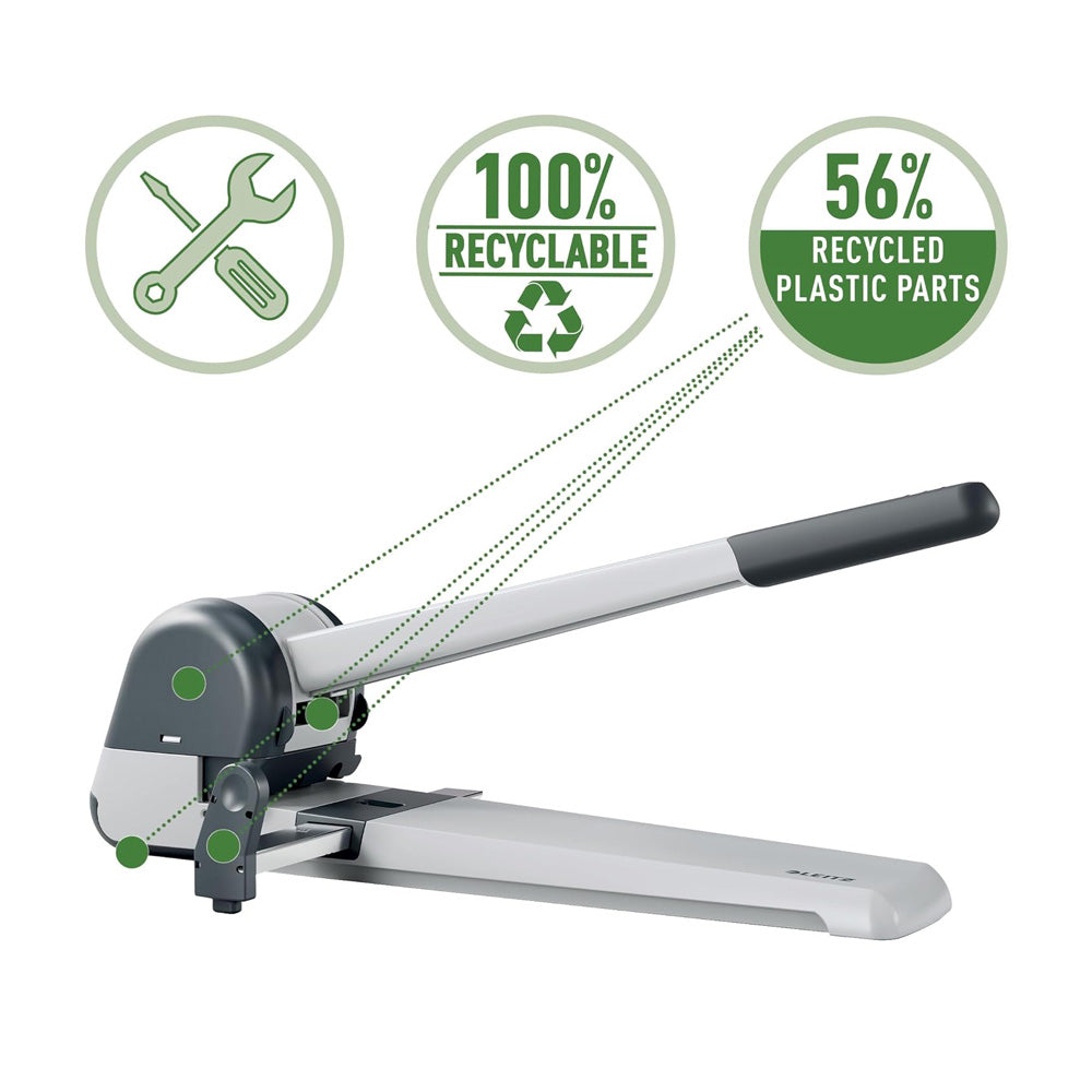 Furador Industrial 250 Folhas Leitz 5182 25mm Cinza